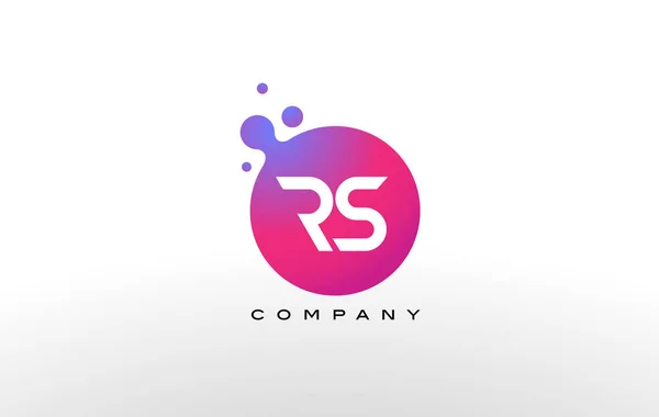 RS Letter Dots Дизайн логотипу з креативними модними бульбашками . — стоковий вектор