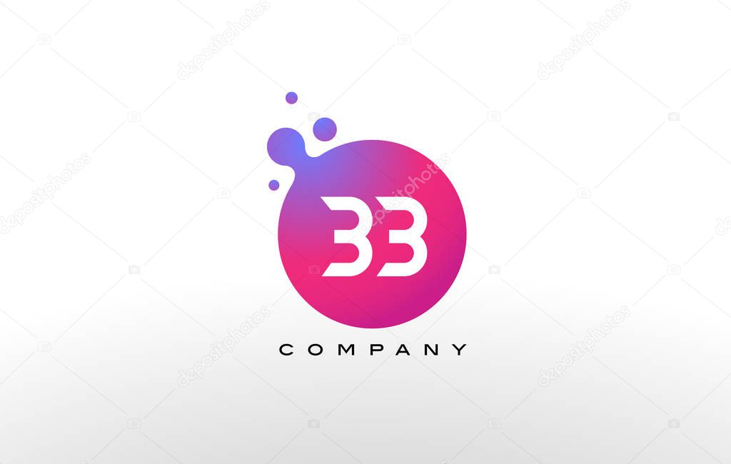 BB Letter Dots Logo Design with Creative Trendy Bubbles.