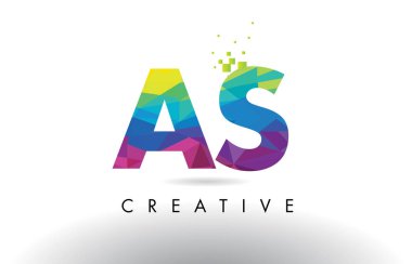 S renkli mektup Origami üçgen tasarım vektör olarak.