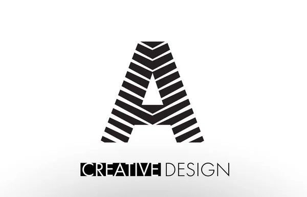 Een ontwerp van de brief lijnen met creatieve elegante Zebra — Stockvector