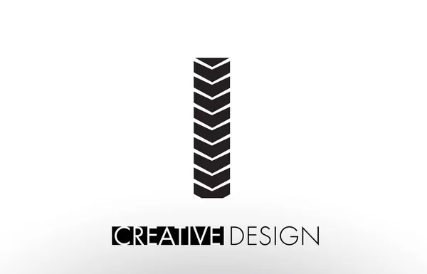 I Lines Diseño de Letras con Cebra Elegante Creativa — Vector de stock