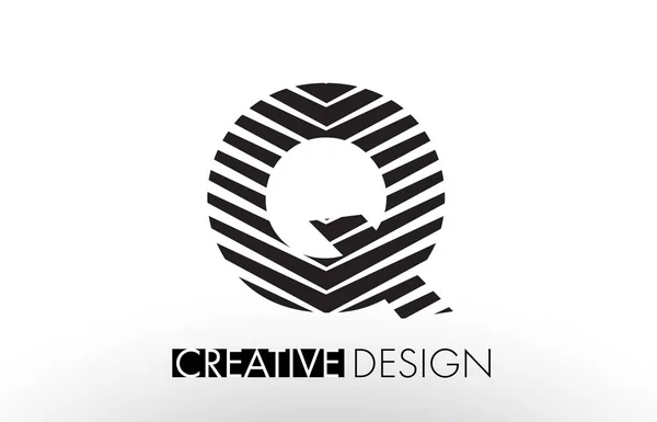 Q Лінії Літературний дизайн з Creative Elegant Zebra — стоковий вектор