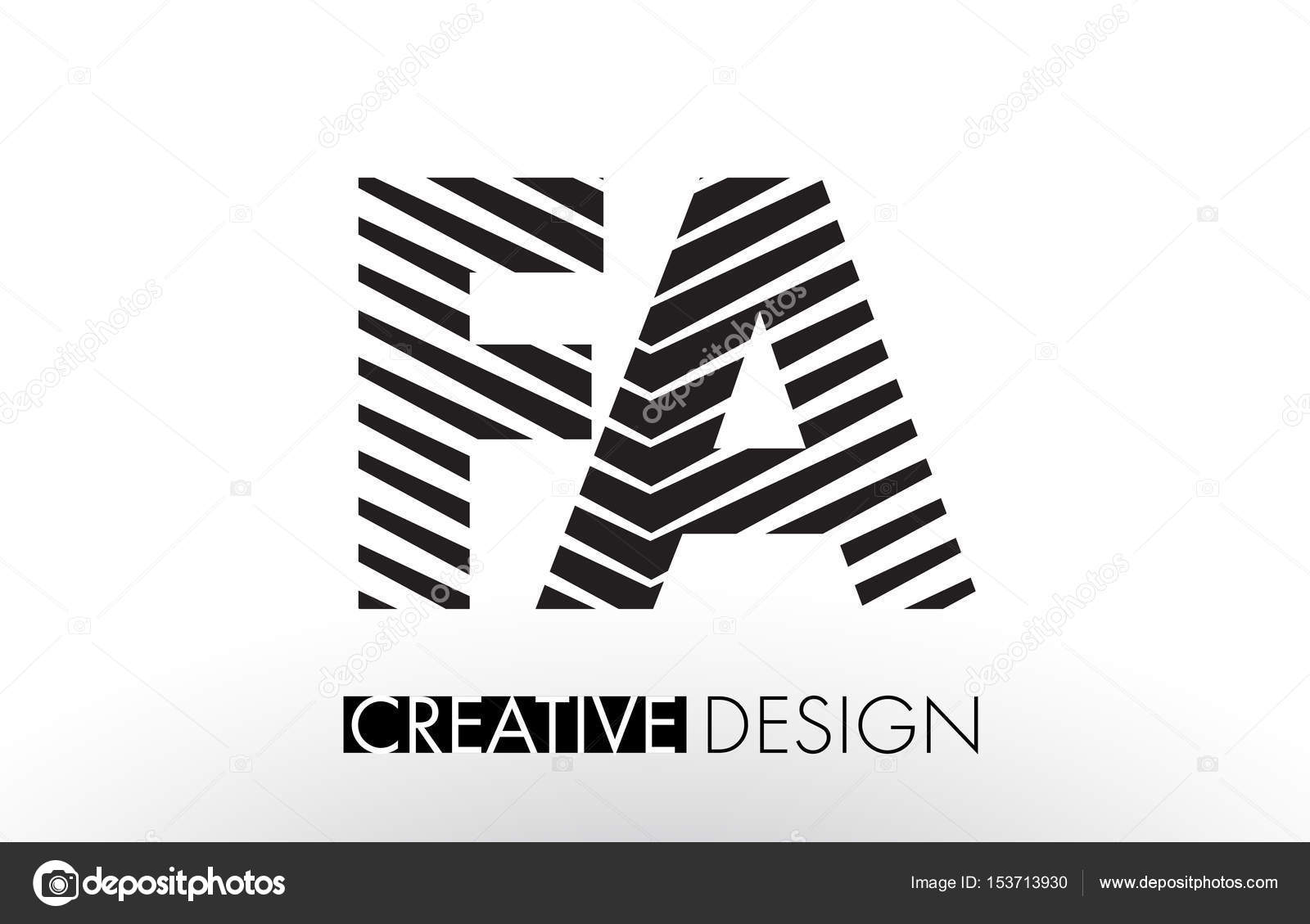 Fa F Ein Linien Brief Mit Kreativen Elegante Zebra Design