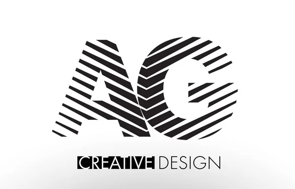 AG G linie list Design z Creative elegancki Zebra — Wektor stockowy