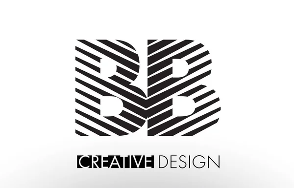 BB B B linie list Design z Creative elegancki Zebra — Wektor stockowy