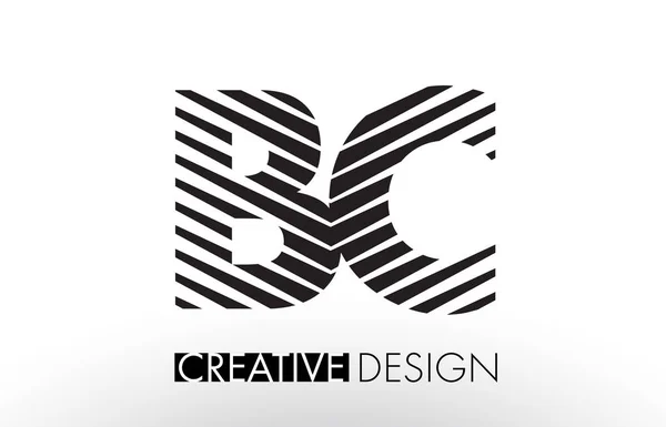 BC B C linie list Design z Creative elegancki Zebra — Wektor stockowy