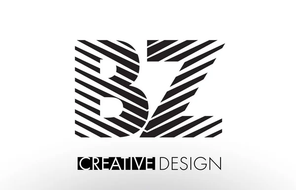 BZ B Z Letter Design with Creative Elegant Zebra — стоковый вектор