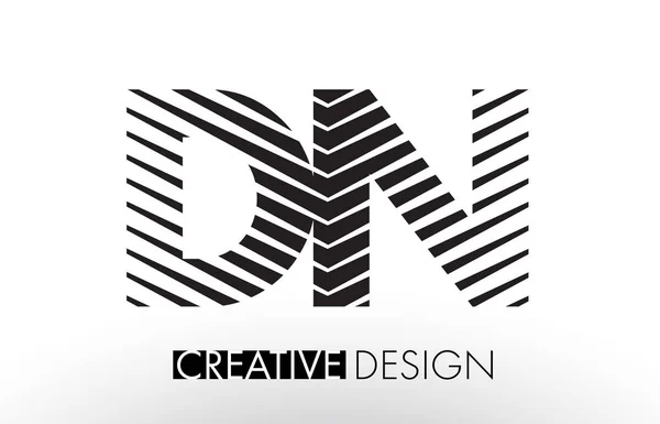 DN D N Lignes Lettre Design avec Creative Elégant Zebra — Image vectorielle