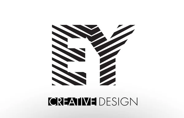 EY E Y Lines Letter Design com Zebra elegante criativo — Vetor de Stock