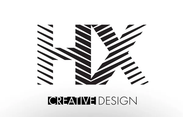 HX HX Lines Дизайн літер з Creative Elegant Zebra — стоковий вектор