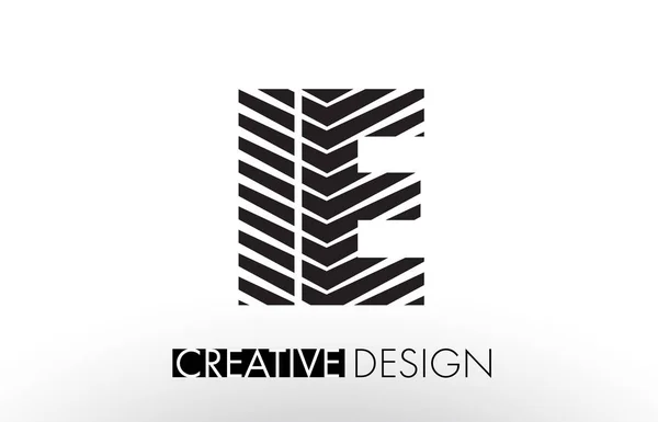 IE I E Lines Lettre Design avec Creative Elégant Zebra — Image vectorielle