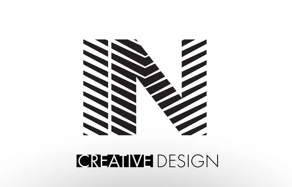 I brief N lijnen Design met creatieve elegante Zebra — Stockvector