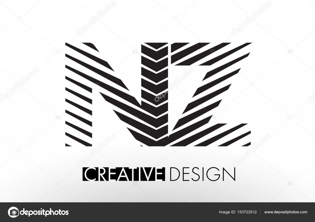 Nz N Z Lines Lettre Design Avec Creative Elegant Zebra Image Vectorielle Par Twindesigner C Illustration