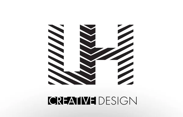 Linie H L LH dopis Design s kreativní elegantní Zebra — Stockový vektor