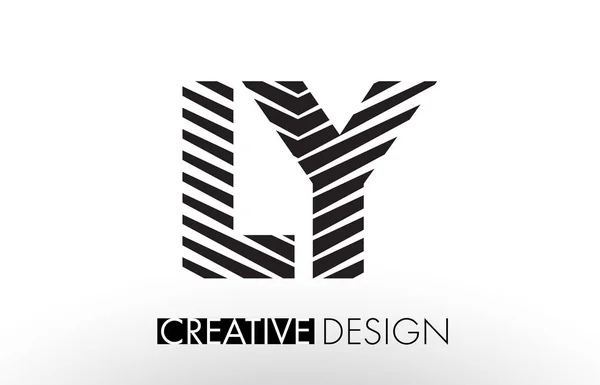 Ly L Y linie list Design z Creative elegancki Zebra — Wektor stockowy