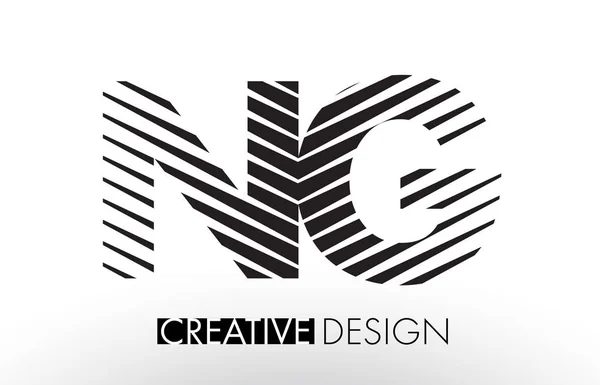 NG N G Lines Diseño de Letras con Cebra Elegante Creativa — Vector de stock