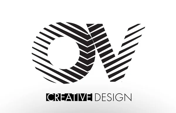 Řádky V OV O dopis Design s kreativní elegantní Zebra — Stockový vektor