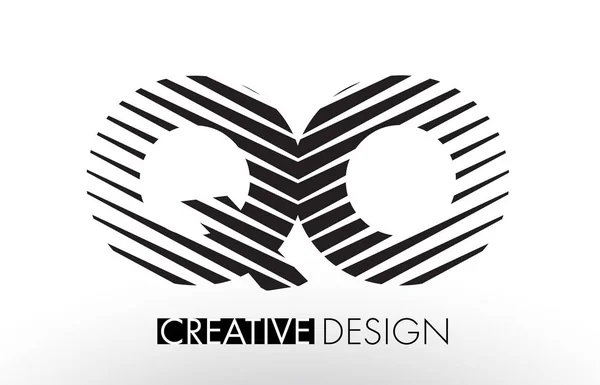 QO Q O Лінії Розробка літер з Creative Elegant Zebra — стоковий вектор