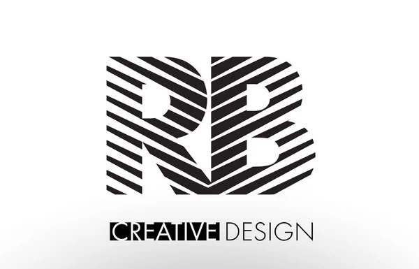 RB R B Лінії Літерний дизайн з Creative Elegant Zebra — стоковий вектор