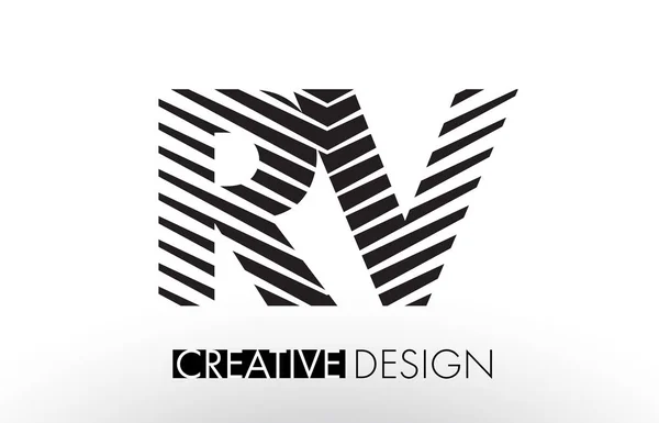 RV R V linie list Design z Creative elegancki Zebra — Wektor stockowy