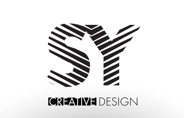 Sy S Y linie list Design z Creative elegancki Zebra — Wektor stockowy