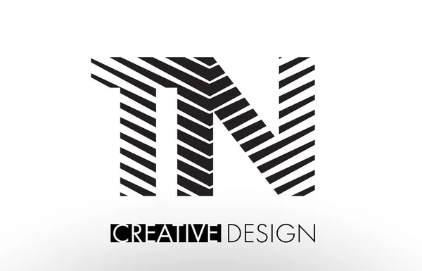 TN T N satırları mektup tasarımı yaratıcı zarif Zebra ile — Stok Vektör