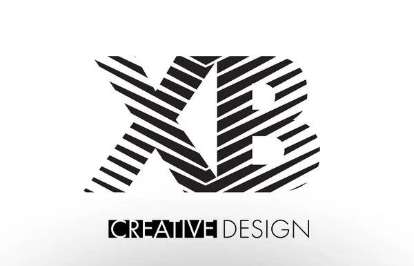 XB X B linie list Design z Creative elegancki Zebra — Wektor stockowy