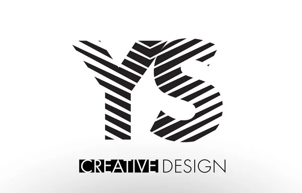 YS Y S lijnen brief Design met creatieve elegante Zebra — Stockvector