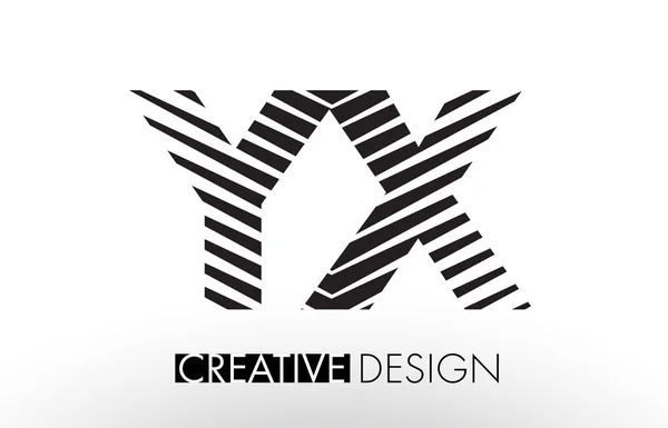 YX Y X lijnen brief Design met creatieve elegante Zebra — Stockvector