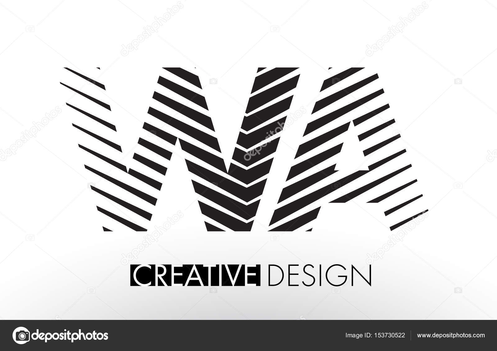 Wa W Ein Linien Brief Design Mit Kreativen Elegante Zebra
