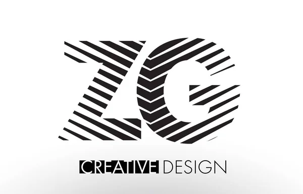 Zg Z G linie list Design z Creative elegancki Zebra — Wektor stockowy