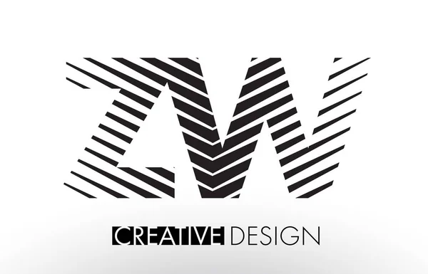 Linie W zw Z list Design z Creative elegancki Zebra — Wektor stockowy