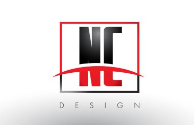 NC N C Logo harfleri ile kırmızı ve siyah renkler ve Swoosh.