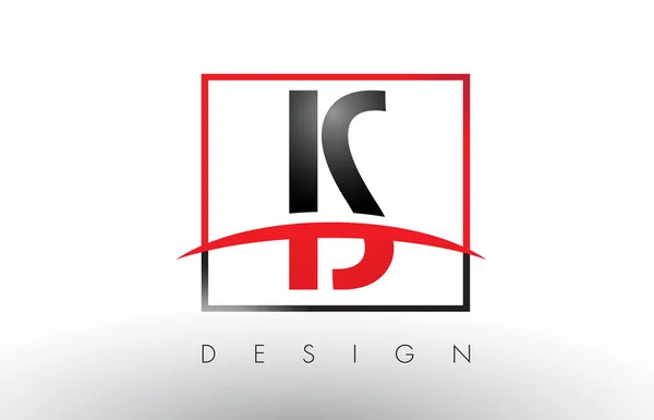 IS I S Logo Cartas con colores rojo y negro y Swoosh . — Archivo Imágenes Vectoriales