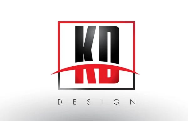 红色与黑色的 Kd K D 标志字母颜色和旋风. — 图库矢量图片