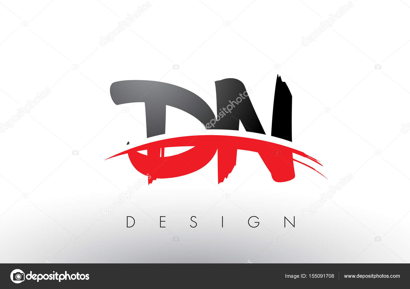 Premium Vector | Letter dn logo design vector