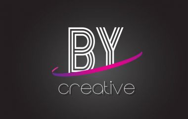 B tarafından Y harfi Logo Tasarım hatları ve mor Swoosh.