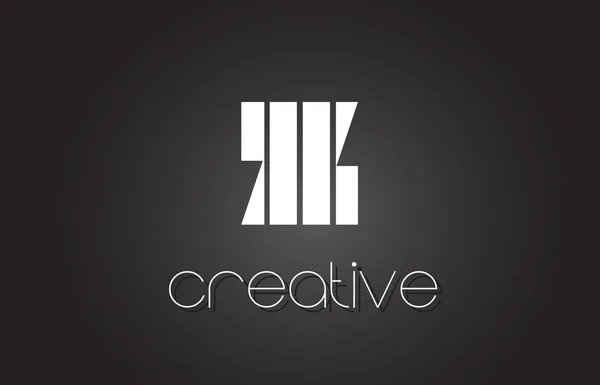 Z Letter Logo Design mit weißen und schwarzen Linien. — Stockvektor