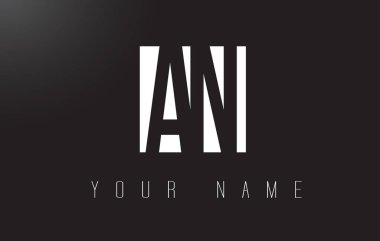 Siyah beyaz negatif alan tasarım bir mektup logolu.