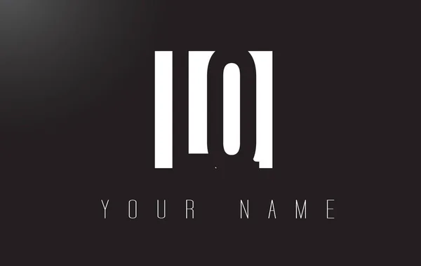 LQ brev logotyp med Black and White negativa utrymme Design. — Stock vektor