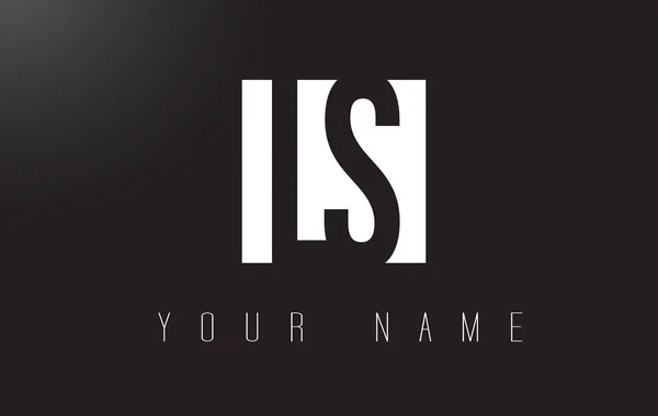 LS lettre logo avec noir et blanc conception de l'espace négatif . — Image vectorielle