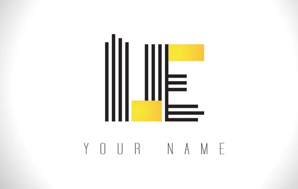 LE Black Lines logotipo da carta. Creative Line Letters Vector Templat —  Vetores de Stock