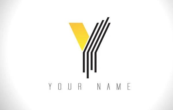 Логотип буквы Y Black Lines. Шаблон векторных букв Creative Line — стоковый вектор