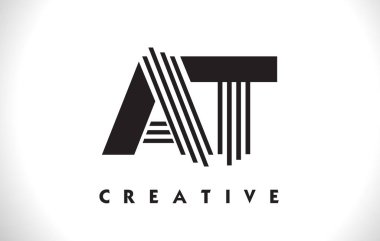 Logo harfi ile siyah çizgiler çizmek. Satır mektup vektör Illus