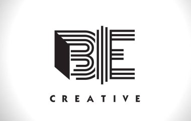 Logo harf ile siyah çizgiler çizmek olması. Satır mektup vektör Illus