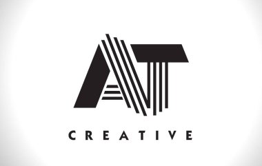 Logo harfi ile siyah çizgiler çizmek. Satır mektup vektör Illus