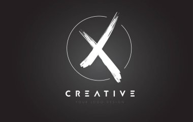 Fırça mektup Logo tasarımı x. Sanatsal el yazısı harfleri Logo Co