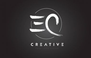 EC fırça mektup Logo tasarımı. Sanatsal el yazısı harfleri Logo C