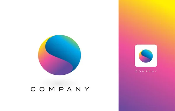 O logotyp brev med Rainbow levande vackra Colors.O färgglada T — Stock vektor