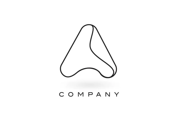 Un logo de lettre de monogramme avec le contour mince de contour de contour de monogramme noir . — Image vectorielle